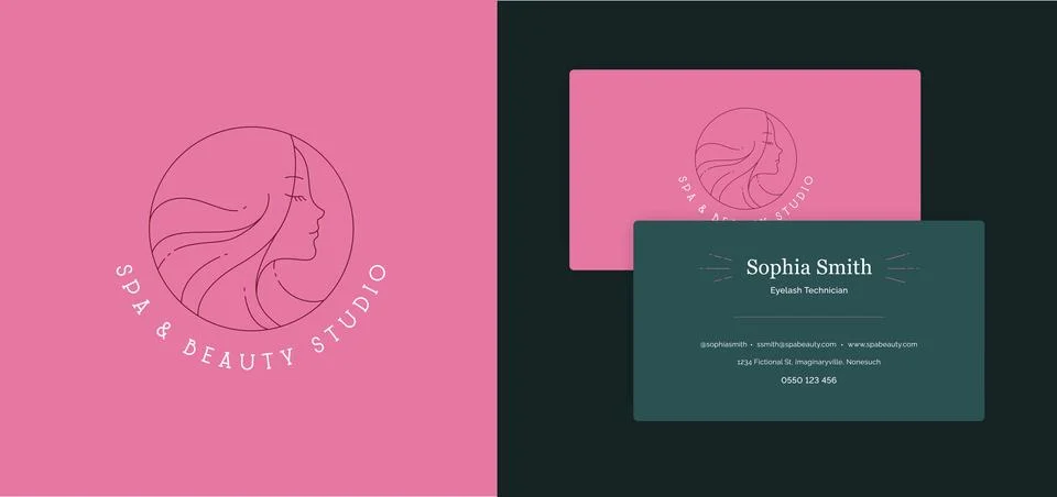 Spa and beauty studio. Vector outline illustration. Boho style. Beautiful g.. Stock Illustration
