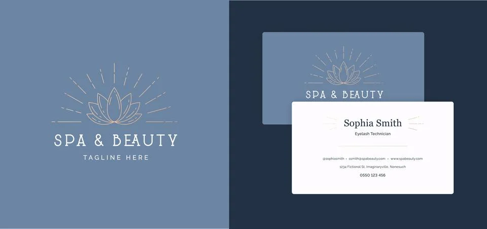 Spa and beauty studio. Vector outline illustration. Boho style. Lotus yoga .. 스톡 일러스트