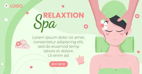 Spa and Massage Post Editable of Square Background Illustration Suitable for  Stock Illustration