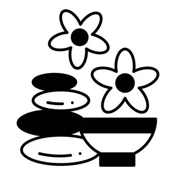 Spa and Relax Dualtone Icon Stock Illustration