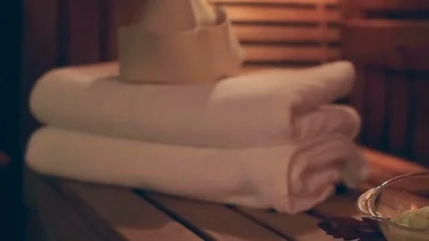 Spa and sauna attributes Stock Footage 73674395