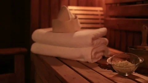 Spa and sauna attributes Stock Footage 75461781