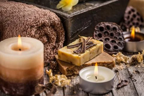 Spa and wellness setting Stock Photos