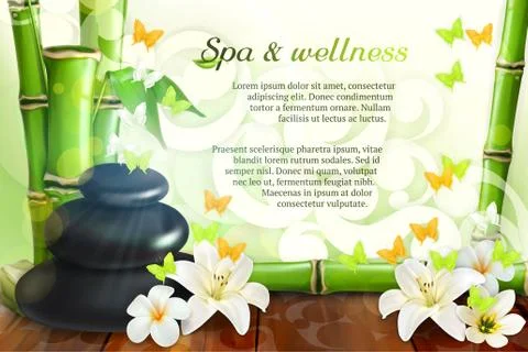Spa and wellness, vector background Stock Illustration
