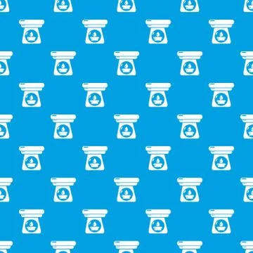 Spa aroma bottle pattern vector seamless blue 库存插图