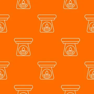 Spa aroma bottle pattern vector orange 스톡 일러스트