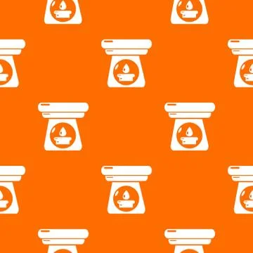 Spa aroma bottle pattern vector orange 스톡 일러스트