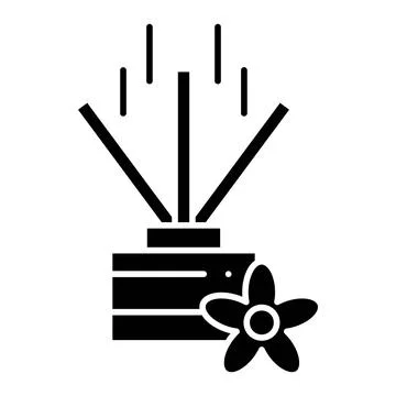 Spa Aroma Glyph Icon Stock Illustration