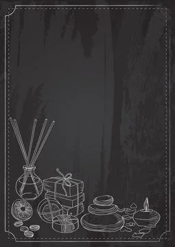 Spa attributes aromatherapy Stock Illustration