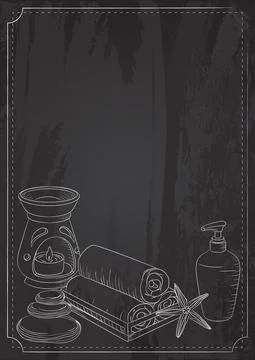 Spa attributes aromatherapy Stock Illustration