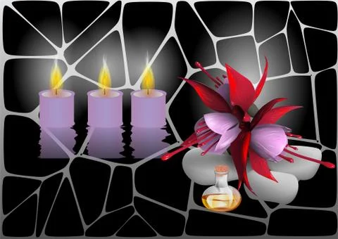 Spa background with oil Stock Illustration