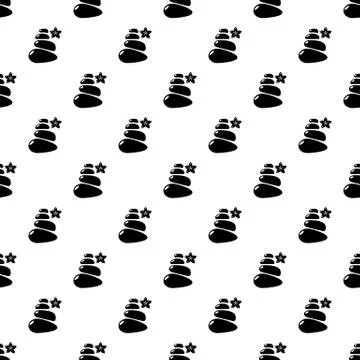 Spa balance stones pattern seamless Stock Illustration