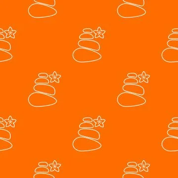 Spa balance stones pattern vector orange Illustrazione stock