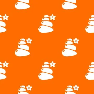 Spa balance stones pattern vector orange 스톡 일러스트