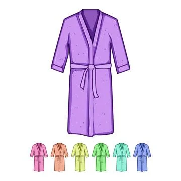 Spa bathrobe cartoon vector graphic Stock Illustration