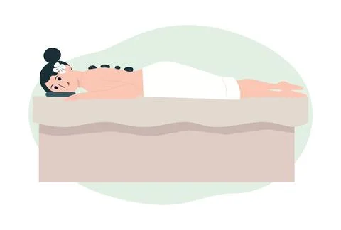 Spa Bed Concept Illustration Stock Illustration