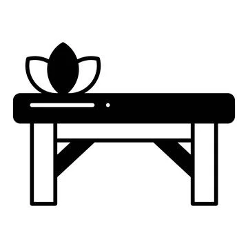 Spa Bed Dualtone Icon Stock Illustration