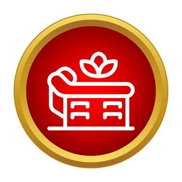 Spa bed icon representing wellness and relaxation therapy Stock Illustration