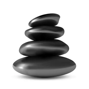 Spa black stones vector illustration Illustrazione stock