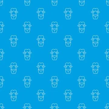 Spa body silhouette pattern seamless blue Stock Illustration