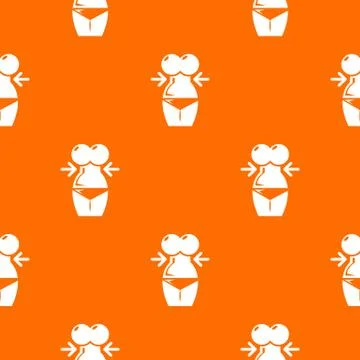 Spa body silhouette pattern vector orange イラスト素材