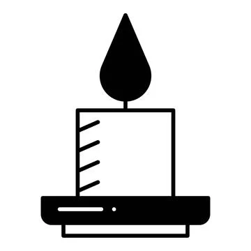 Spa Candle Dualtone Icon Stock Illustration