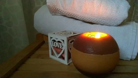 Spa candle Stock Footage 113881235