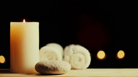 Spa Candle Stock Footage 132284593