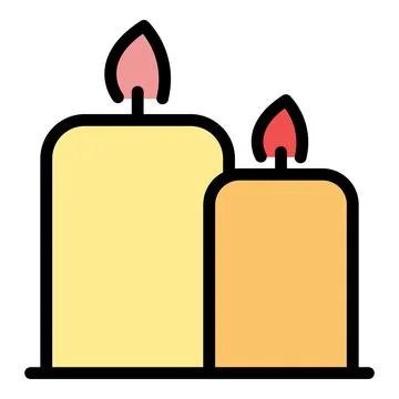 Spa candles icon vector flat 스톡 일러스트