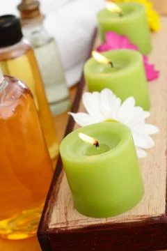 Spa candles Stock Photos