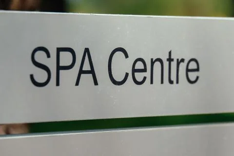 Spa centre sign Stock Photos
