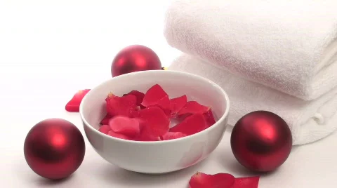 Spa Christmas theme red and white V3 - HD Stock Footage 572200