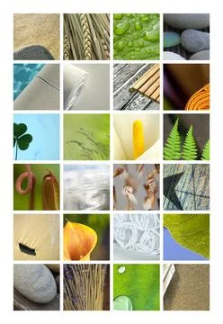 Spa close up on a collage Stock Photos