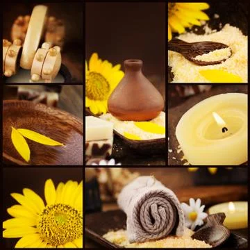 Spa collage Stock Photos