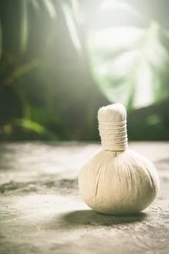 SPA composition on tropical background, close up Stock Photos