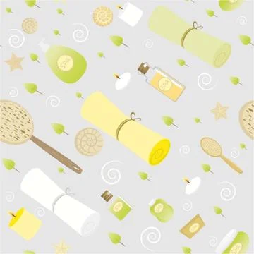 Spa compositionn6 seamless Stock Illustration