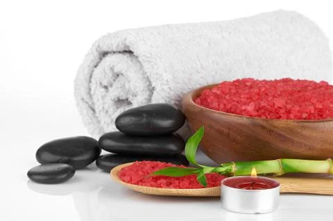 Spa concept over white with sample text Stock Photos