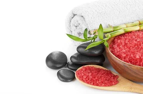 Spa concept over white with sample text Stock Photos