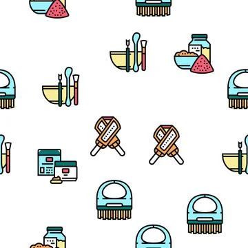Spa Cosmetics Beauty Vector Seamless Pattern Stock Illustration