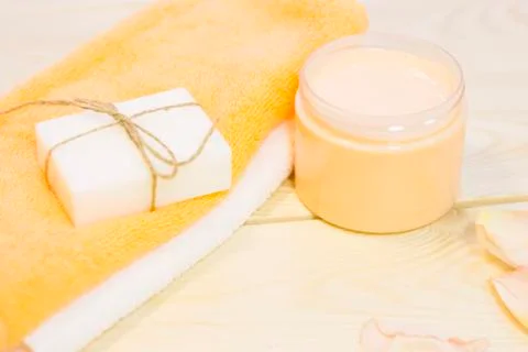 Spa cosmetics set Stock Photos