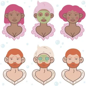 Spa date home salon vector Stock Illustration