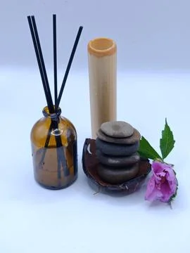 Spa decor on white background Stock Photos