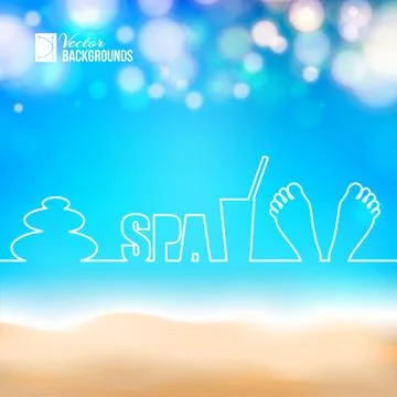 Spa design. Stock Illustration