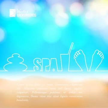Spa design. Stock Illustration