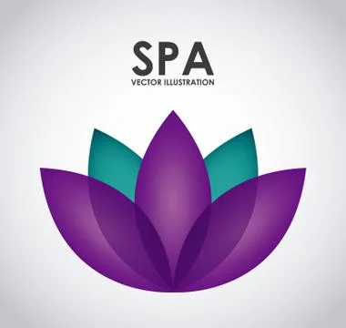 Spa design over gray  background vector illustration Ilustração Stock