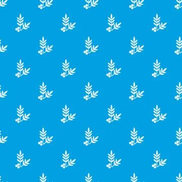 Spa eco leafs pattern seamless blue Stock Illustration