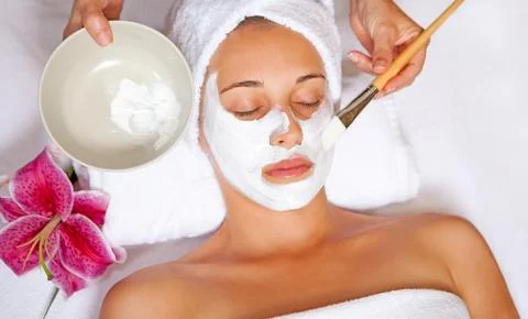 Spa face mask Stock Photos