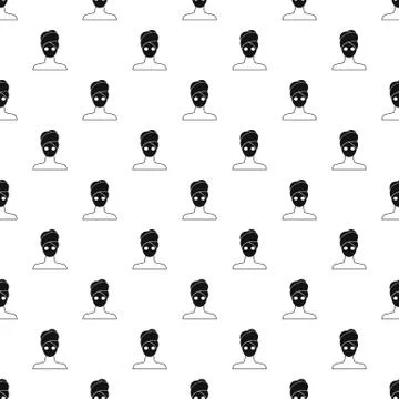 Spa facial clay mask pattern vector イラスト素材