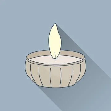 Spa flat icon. Stock Illustration