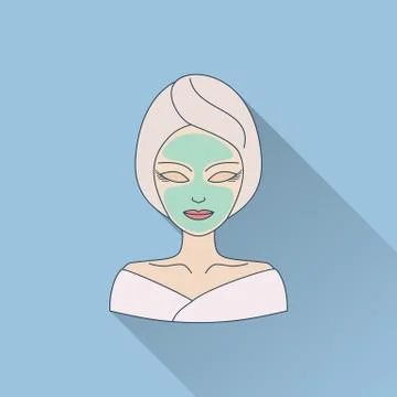 Spa flat icon. Stock Illustration